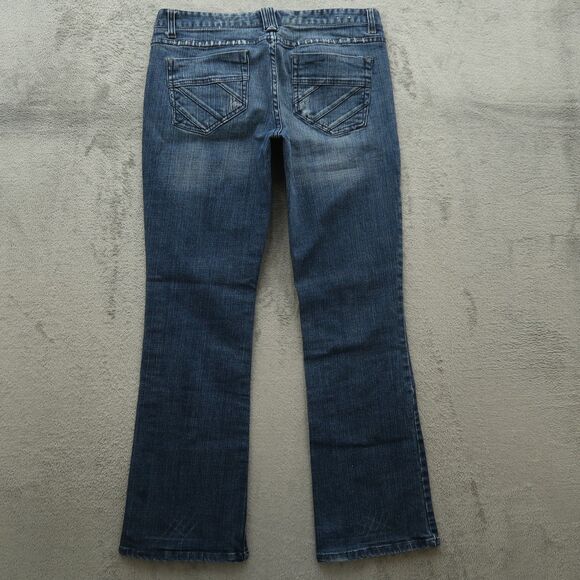 Guess Jeans Women's Size 31 Mid-Rise Comfort Bootcut Denim 31" Inseam Distressed - Picture 11 of 16